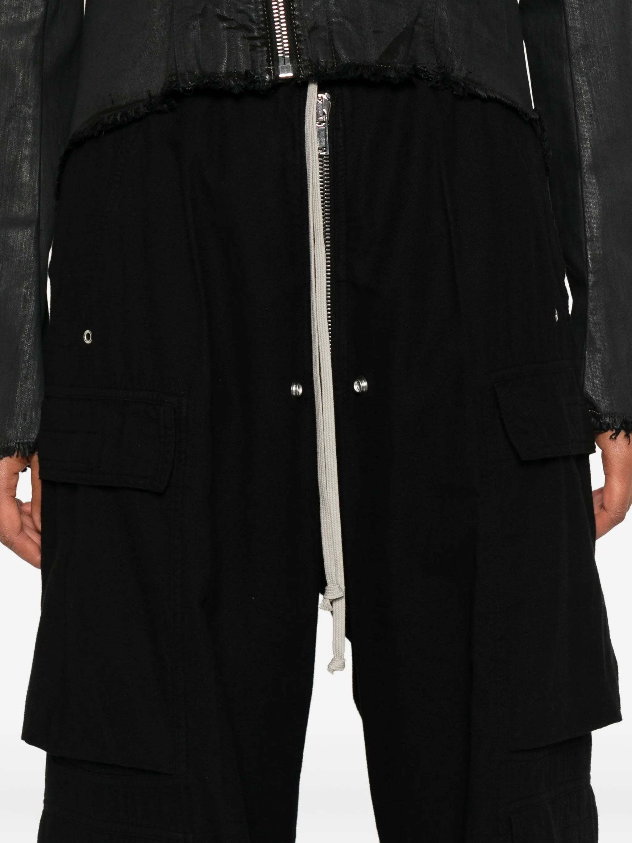 Rick Owens Drkshdw Double Jumbo Belas Cargo Trousers In Black