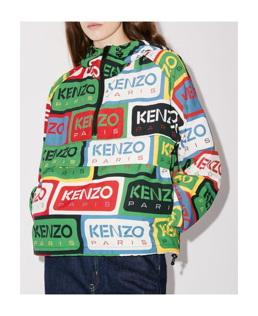 Shop Kenzo ' Labels' Windbreaker In Multicolor