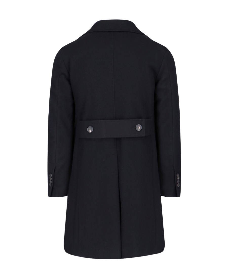 Tagliatore Notched-lapels Double-breasted Coat In Black