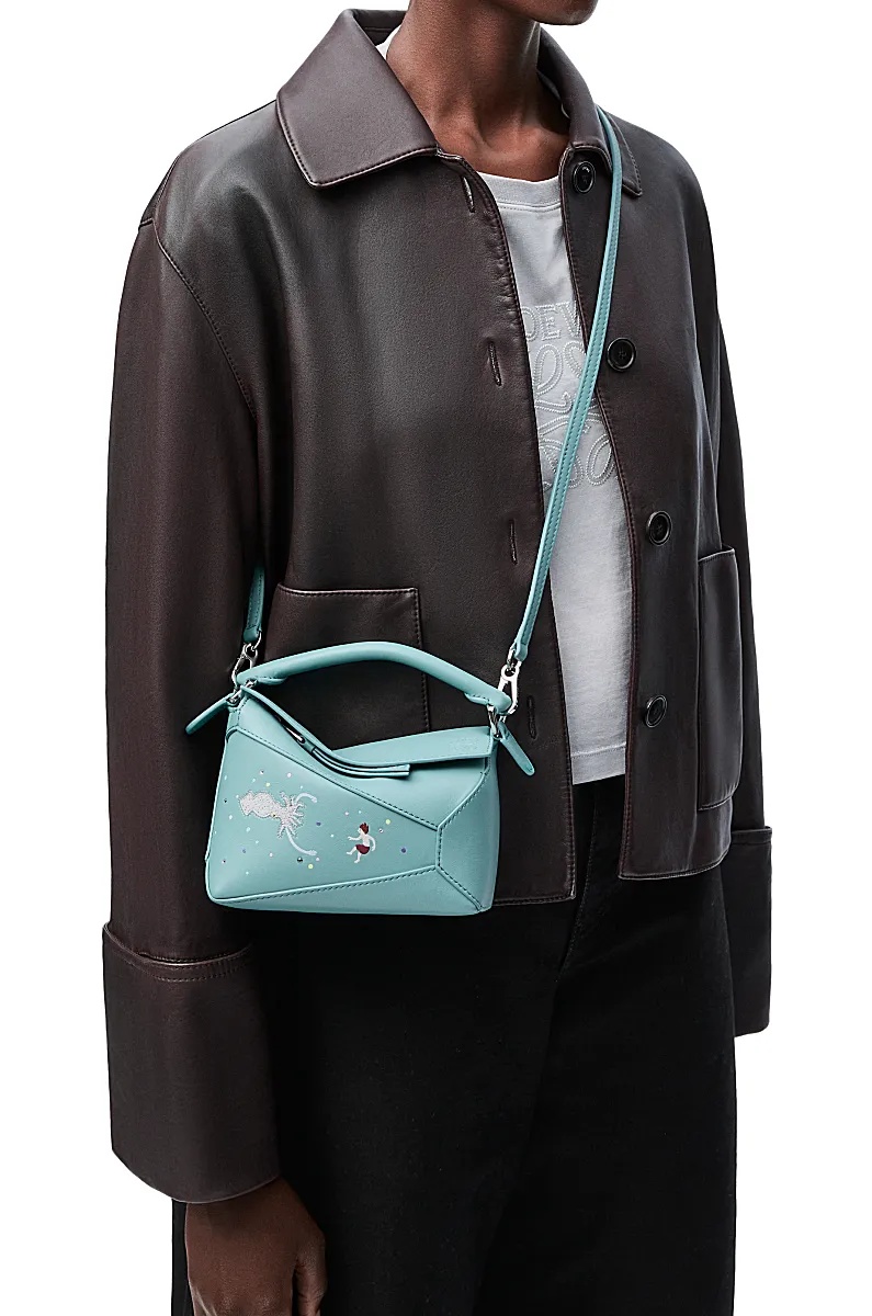 Loewe Squid Mini Shoulder Bag In Blue