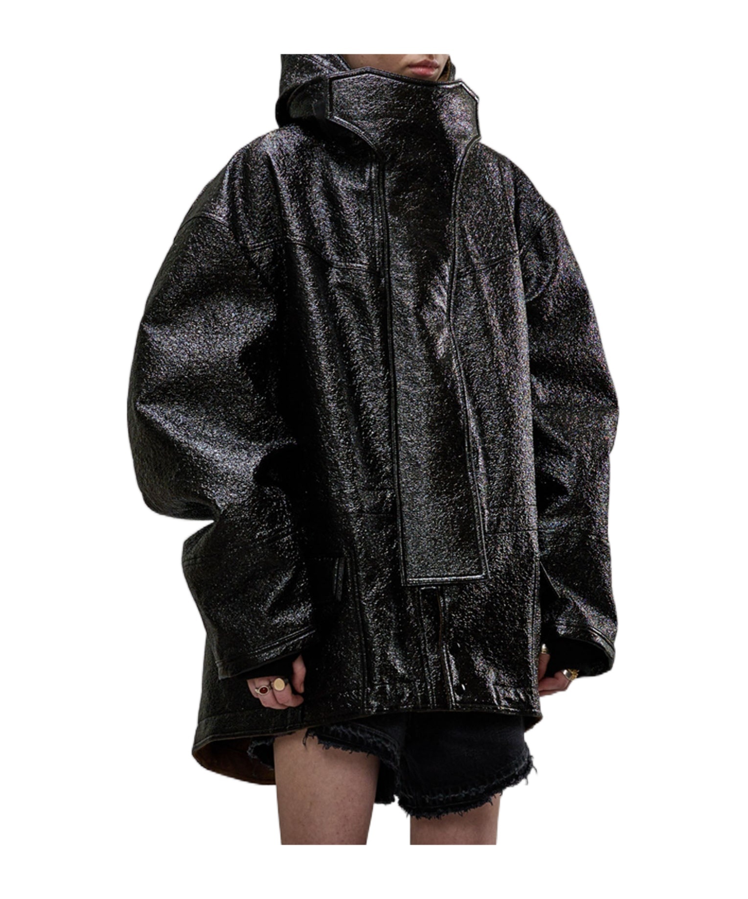 R13 Hooded Parka In Black