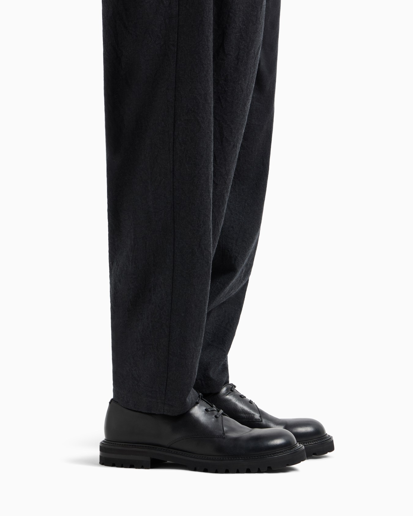 Giorgio Armani Derbies En Cuir De Veau Nappa