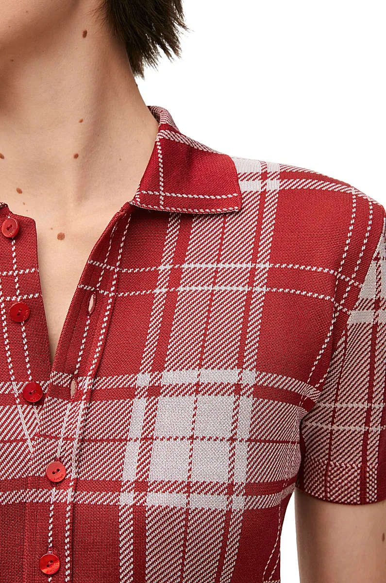 Loewe Silk-blend Polo Shirt In Pink