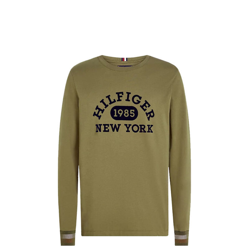 Shop Tommy Hilfiger Long-sleeved T-shirt In Green
