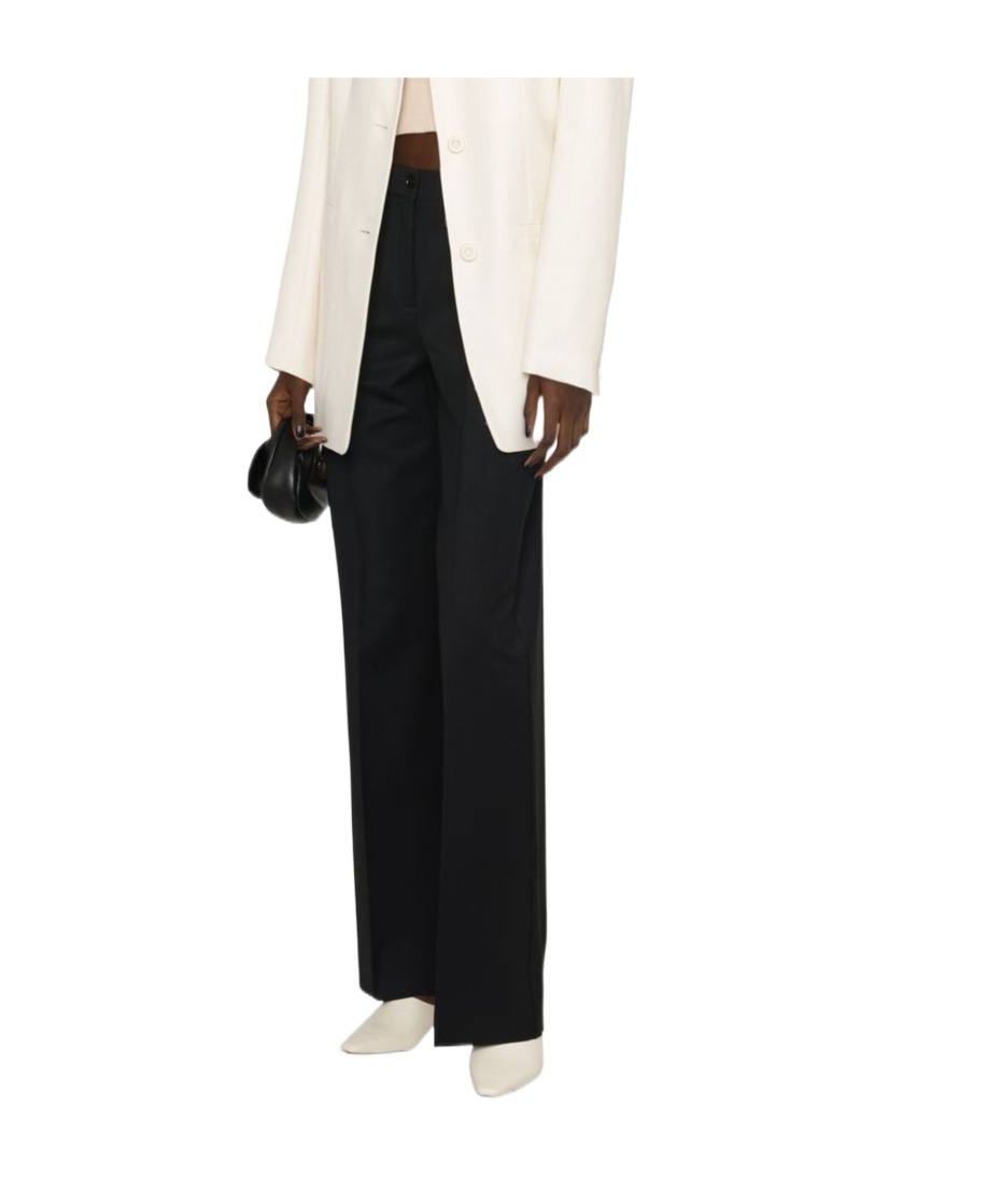 P.a.r.o.s.h Belt-loop Casual Pants In Black