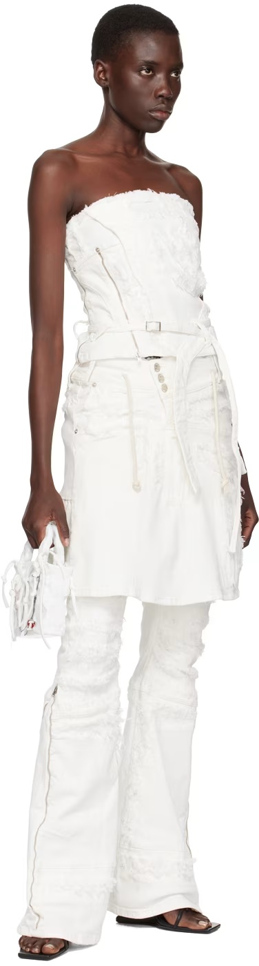 Shop Ottolinger Belt Logo Vest In White