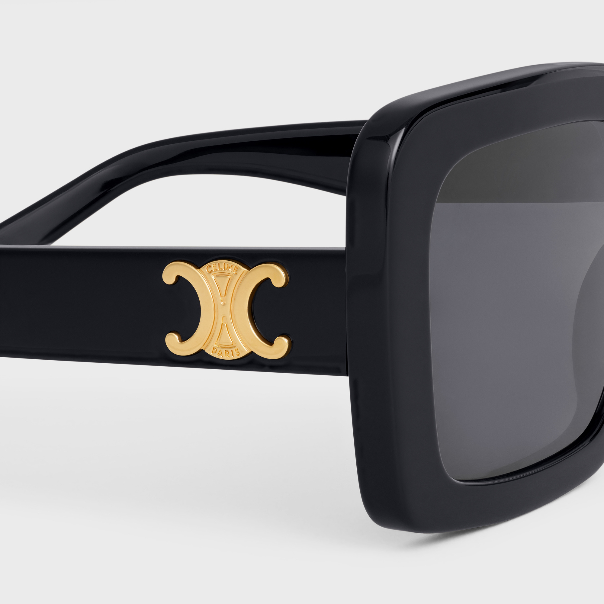 Celine Triomphe13 Logo Sunglasses In Black