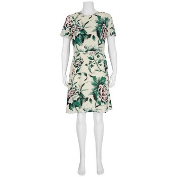 Burberry Print Dress In White