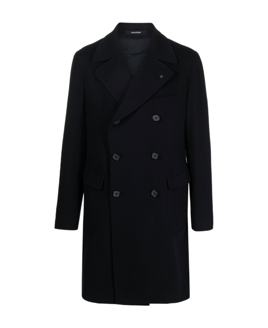 Tagliatore Cappotto 2 Petti Sfoderato Londra Grigio 90 Lana 10 Cachemire Coats Black In Black