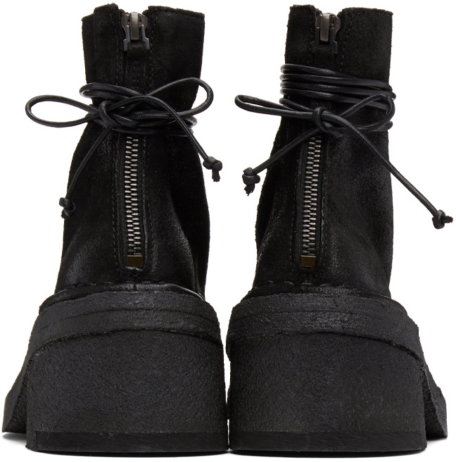Marsèll Logo Strap Ankle Boots In Black