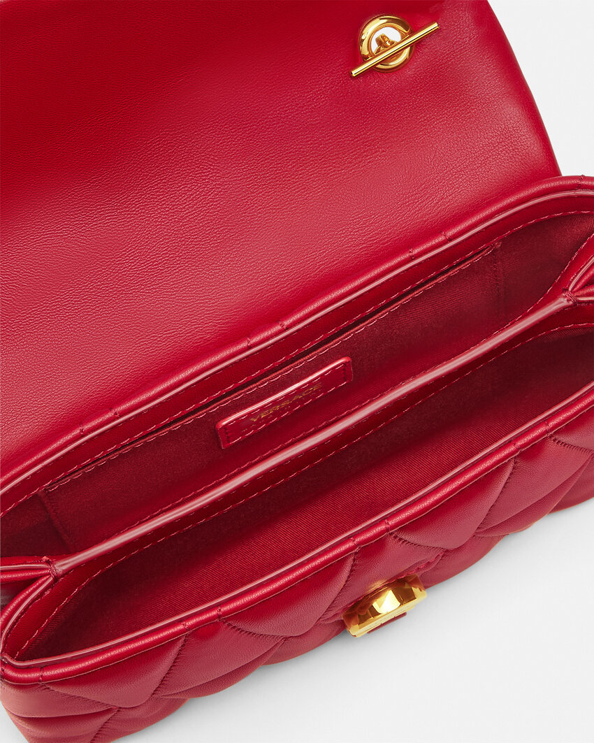 Versace Mini Sac Matelassé Kleio In Red
