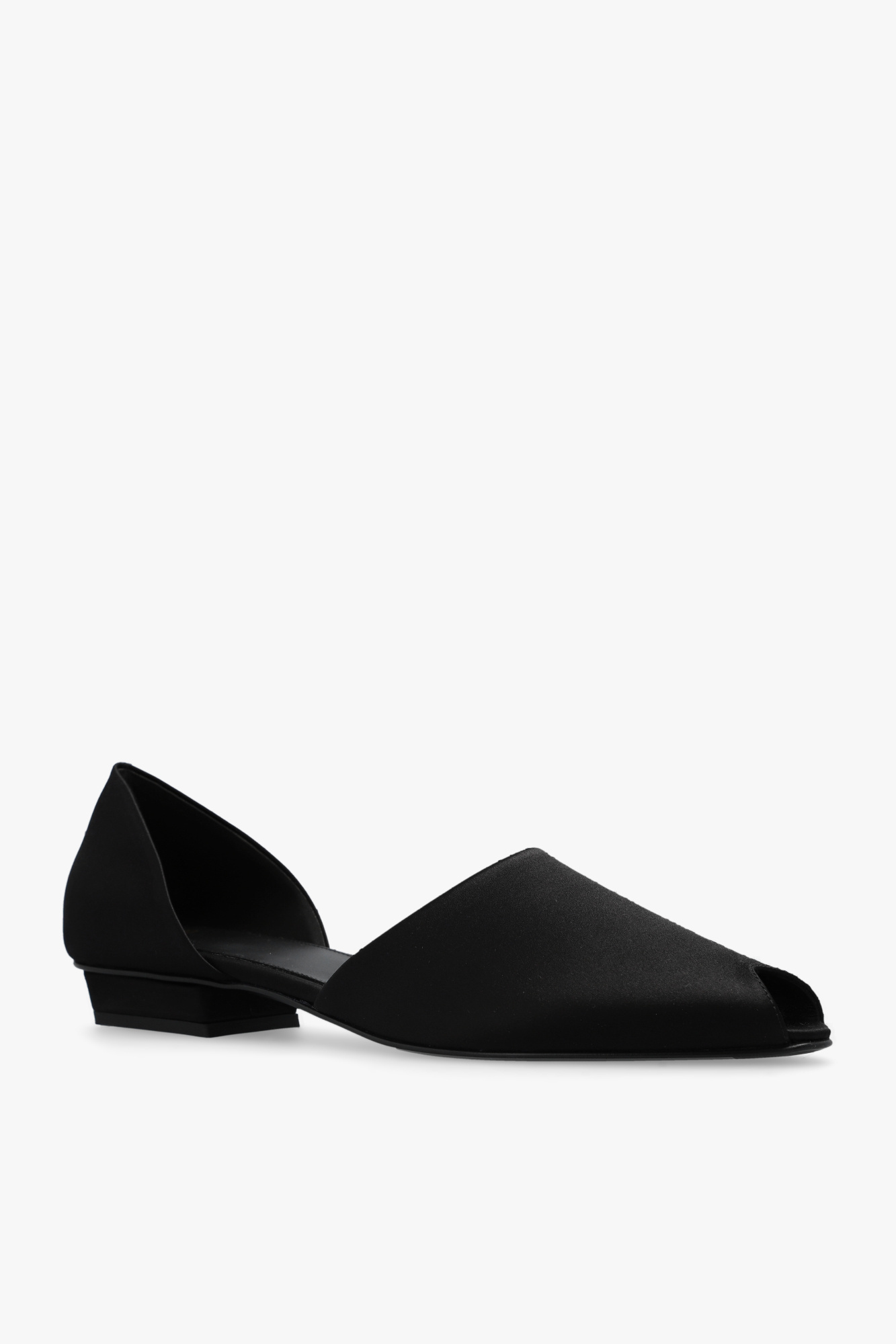 TOTÊME PEEP-TOE SATIN BALLERINA SHOES 