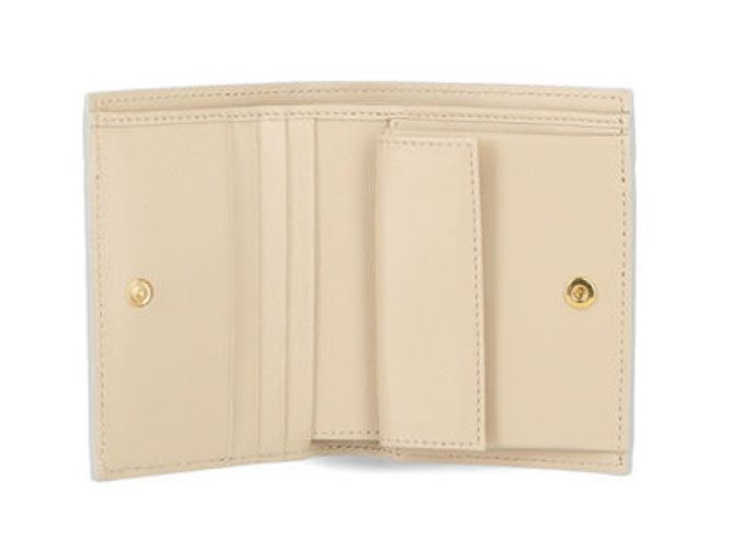 Marni Logo Wallet In Nude