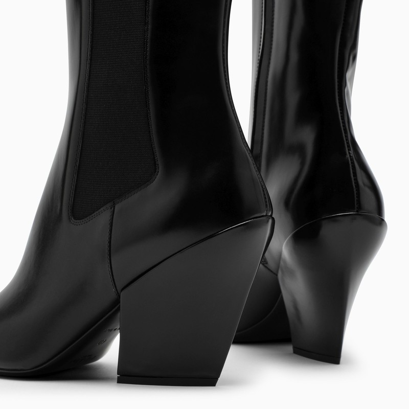 Prada Women's Leather Boots In Black