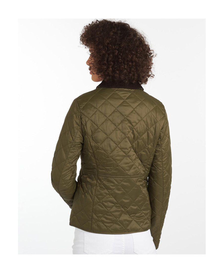 Barbour Diamond-quilted Field Jacket In Green