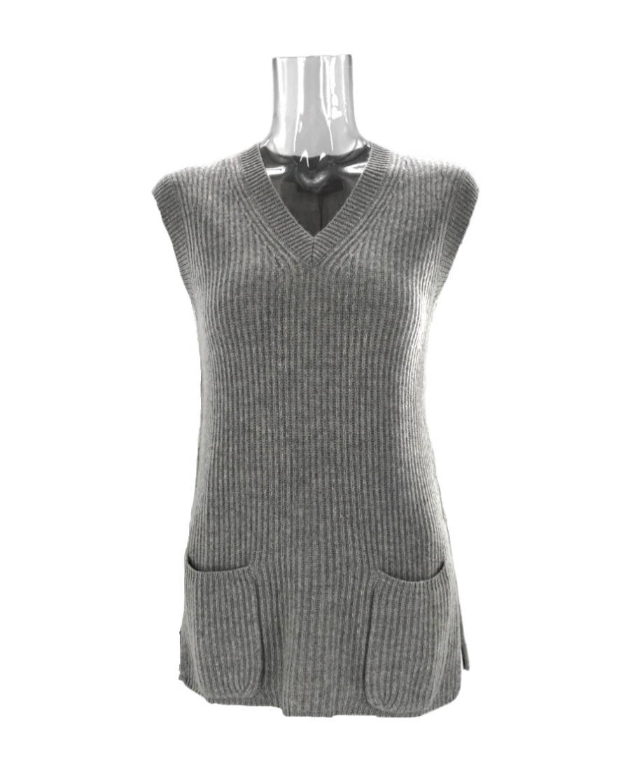 Max Mara Sleeveless Sweater In Gray