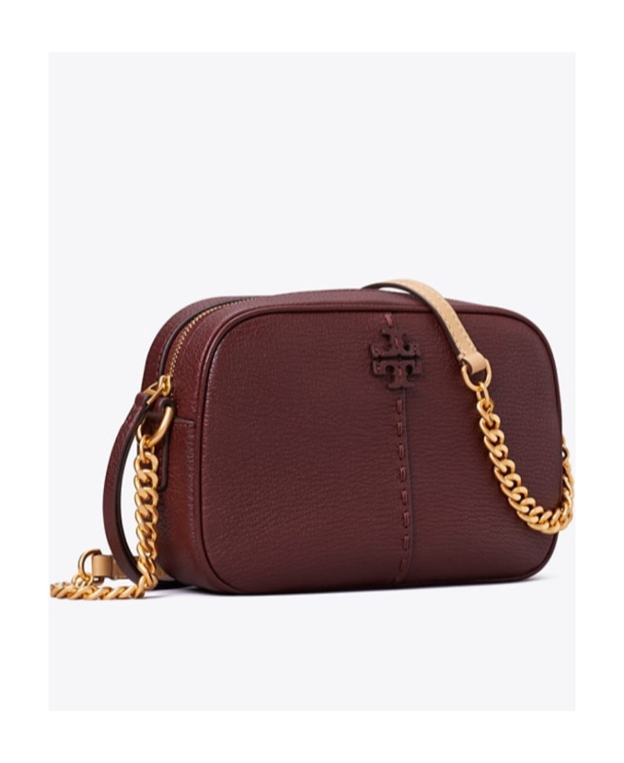 Tory Burch Mcgraw Leather Camera Bag In Red