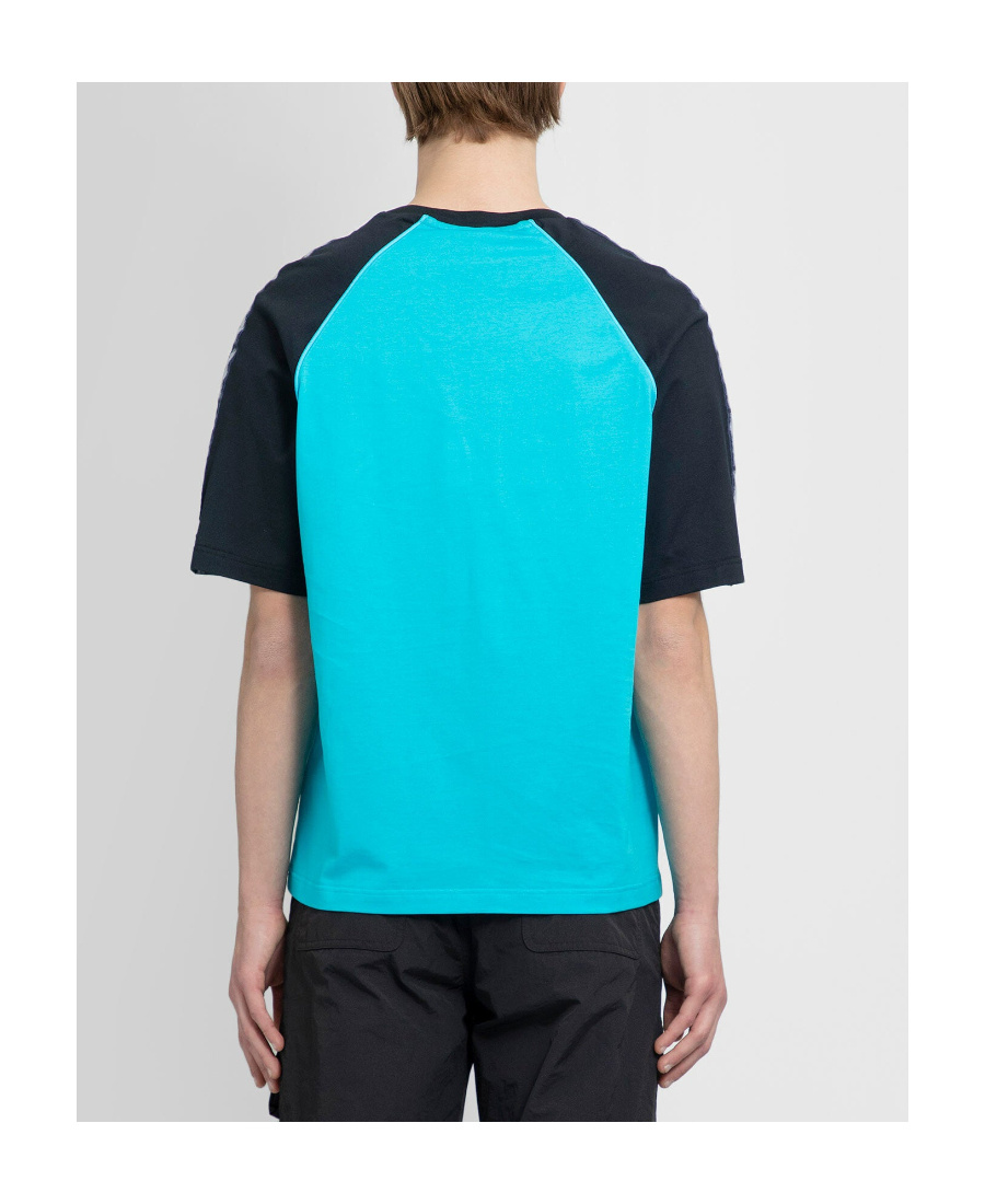 Fendi Logo Panelled T-shirt In Green