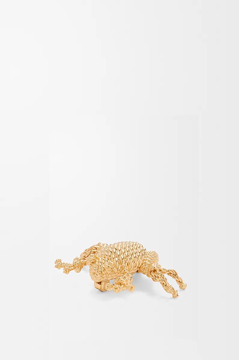 Loewe Frog Brooch In Gold