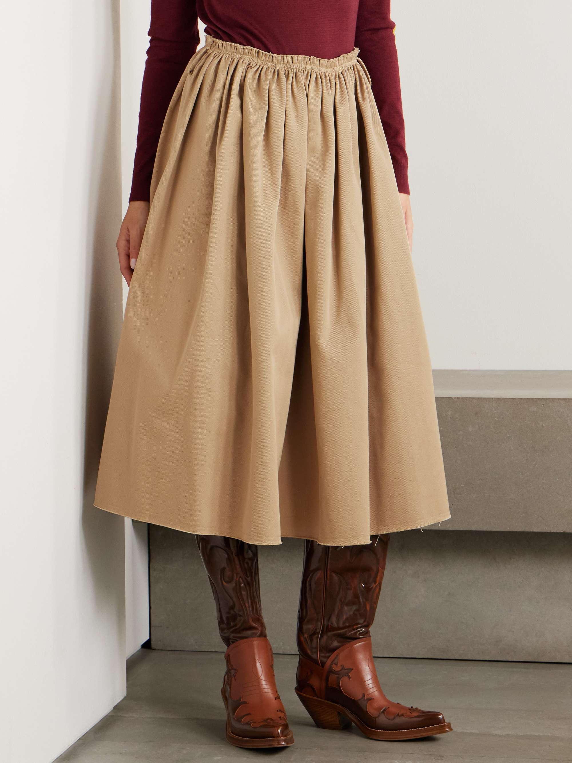 Gabriela Hearst Pleated Skirt In Neutral