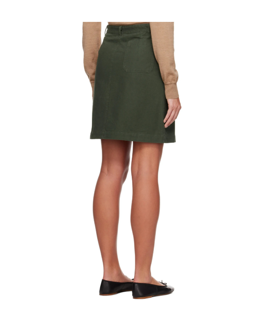 A.p.c. Mini Button Skirt In Black