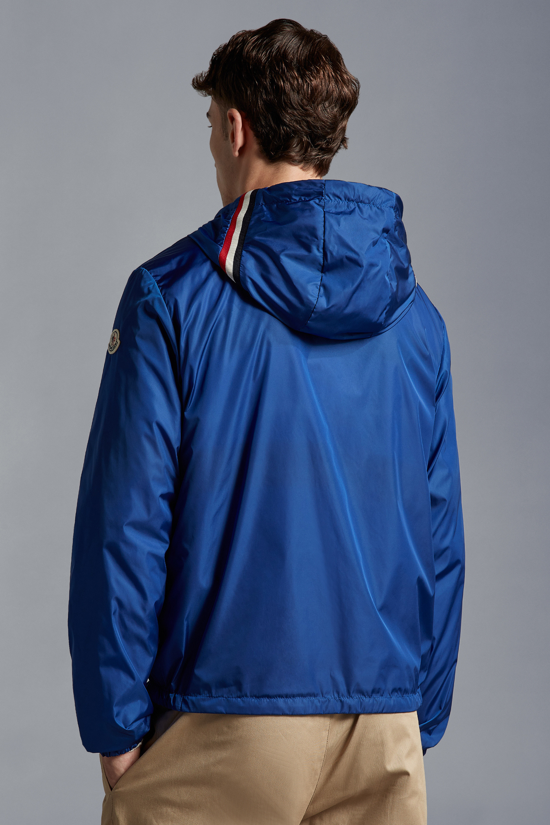Moncler Zip-fastening Hooded Jacket In Blue