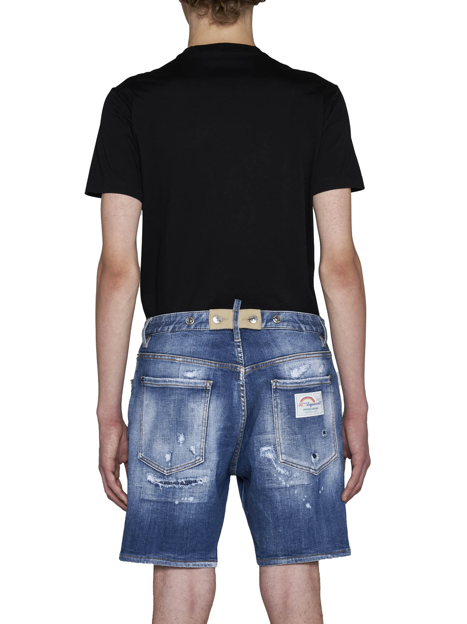 DSQUARED2 DISTRESSED DENIM SHORTS