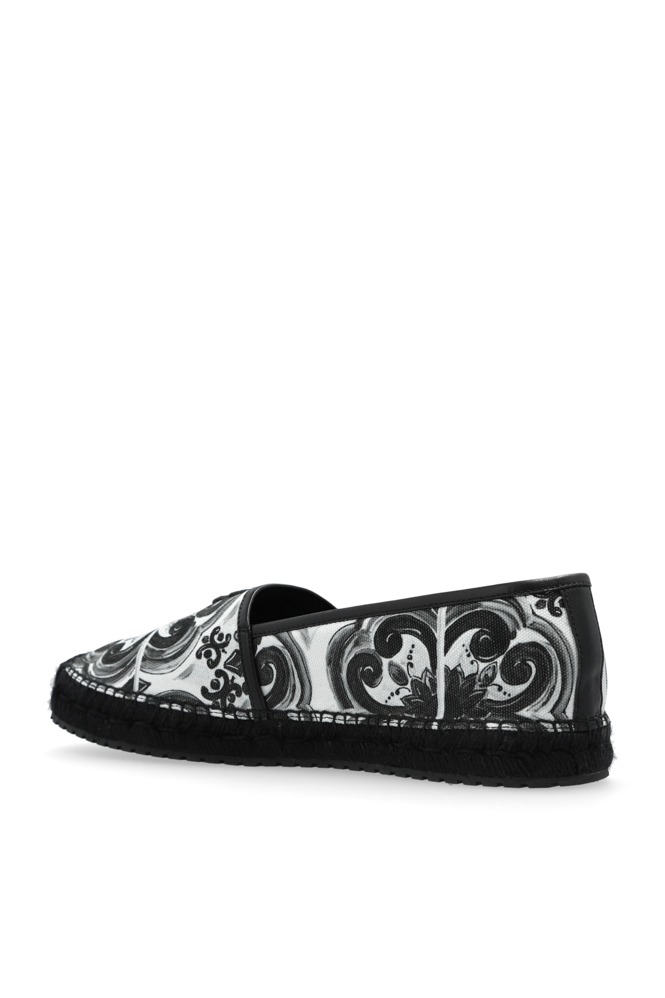 Dolce & Gabbana Majolica-print Espadrilles In Black