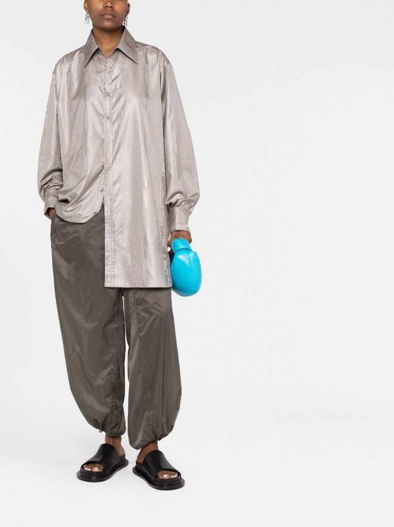 Shop Maison Margiela Oversized Long-sleeve Shirt In Gray