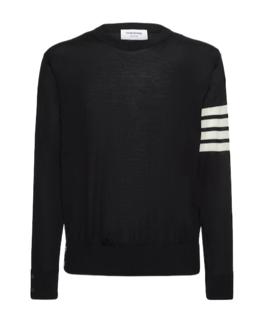 Thom Browne Striped Wool Round Neck Sweater