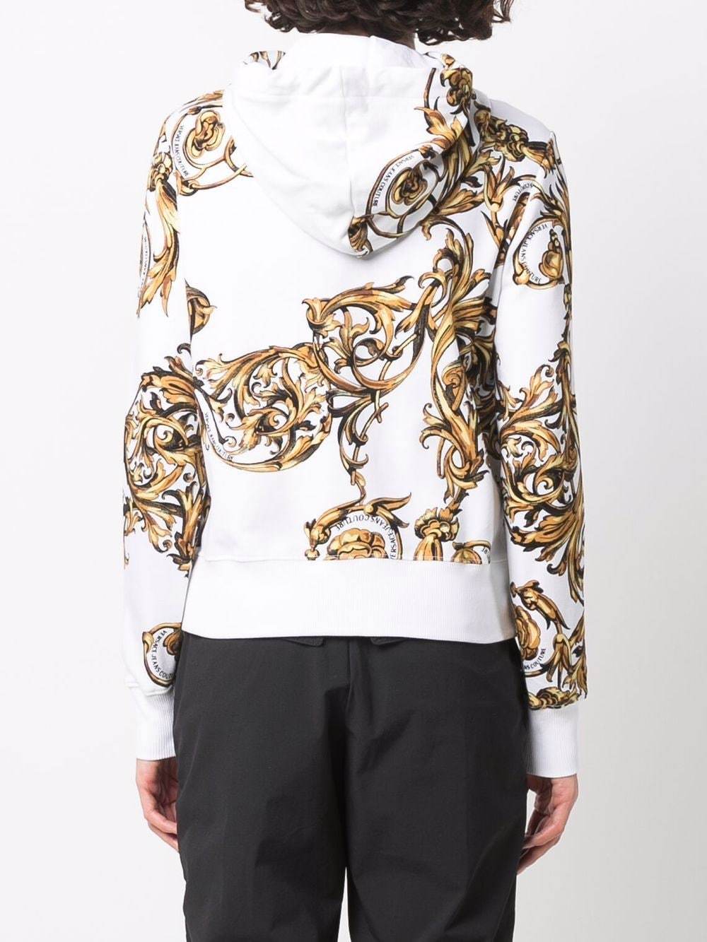 Versace Jeans Baroque Pattern-print Track Jacket In White