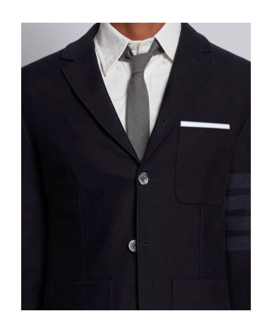 Thom Browne 4-bar Single-breasted Blazer In Black