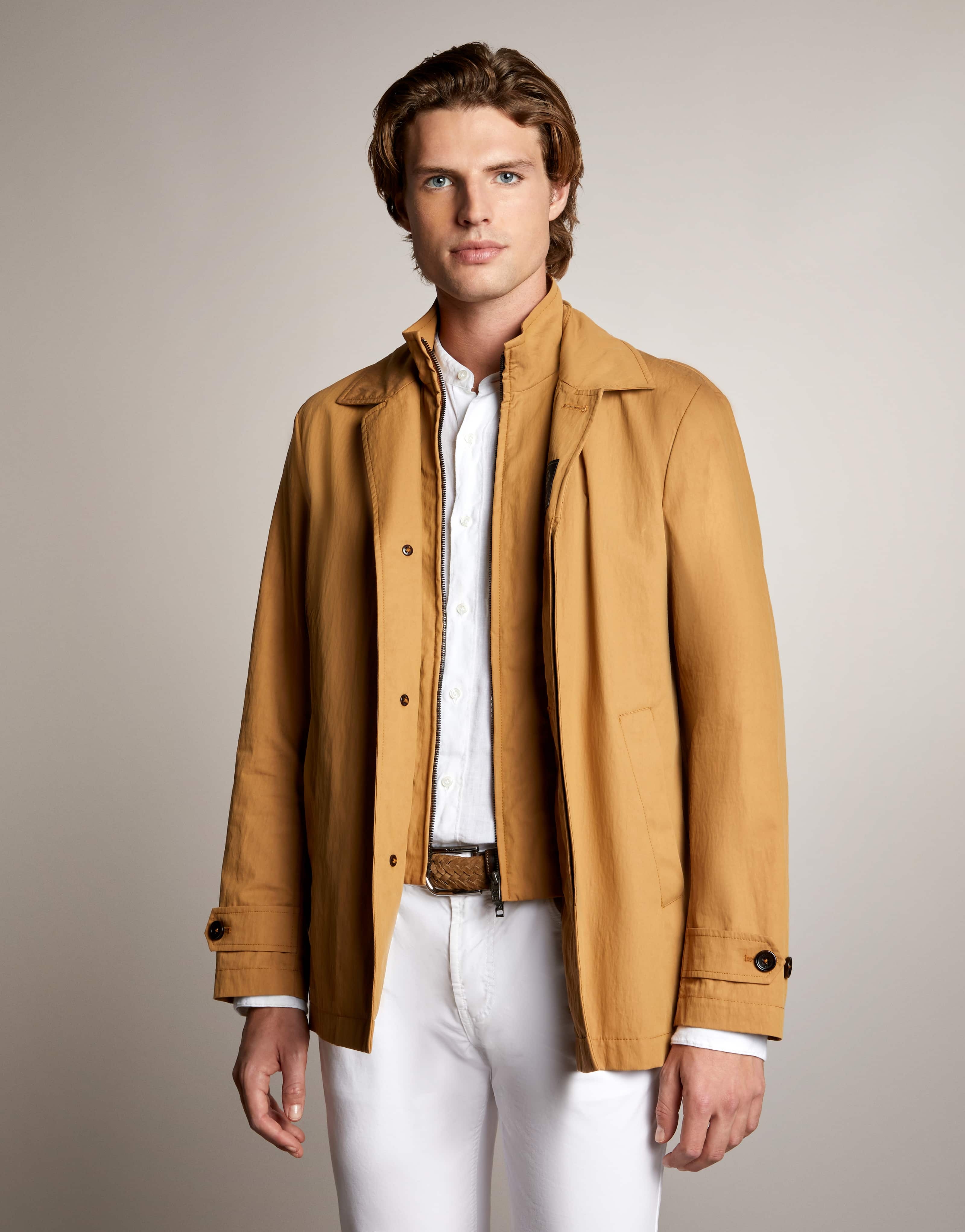 Fay Morning Single-breasted Coat In Brown