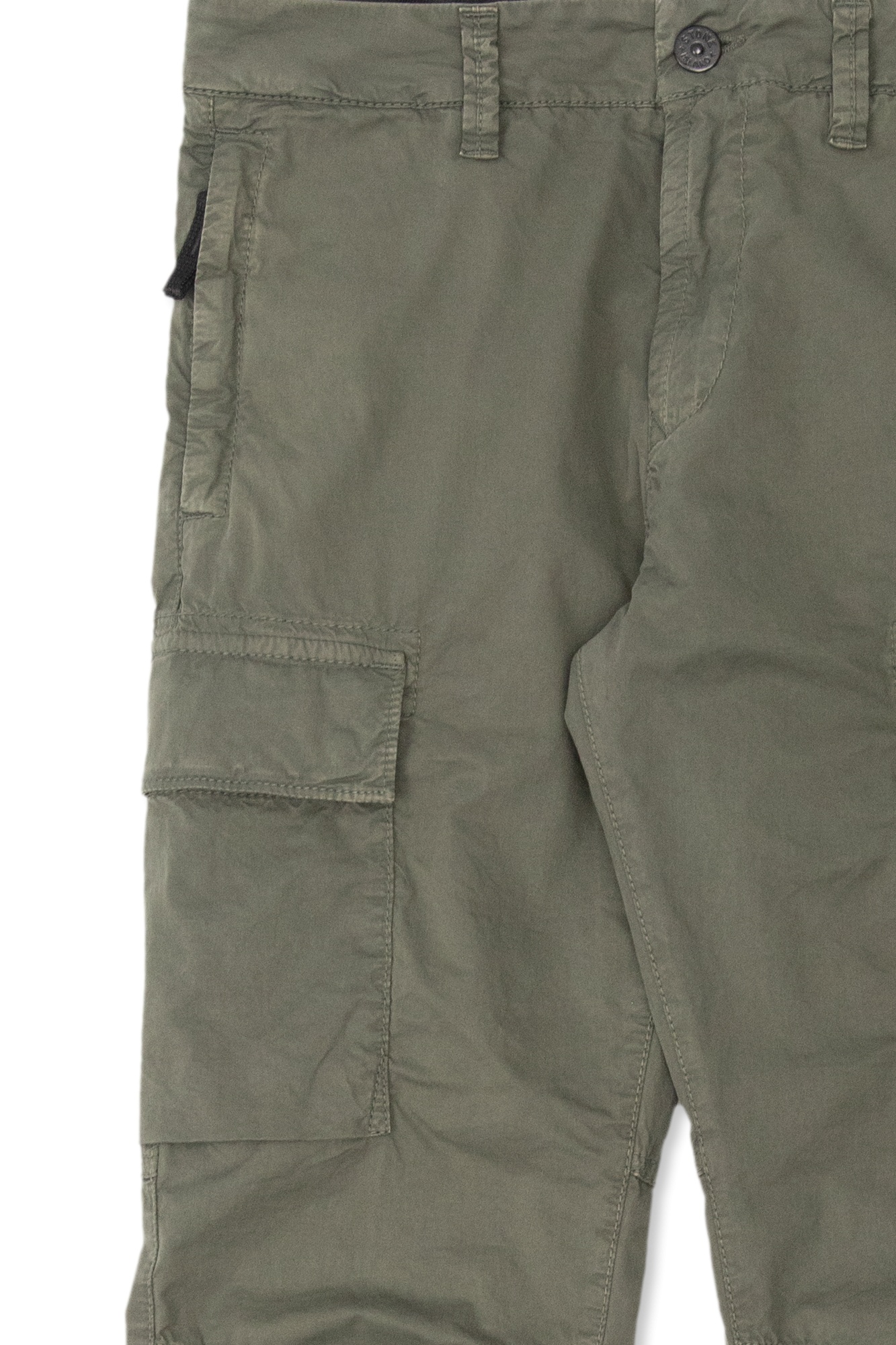 Stone Island Compass-badge Tapered-leg Cargo Trousers In Gray