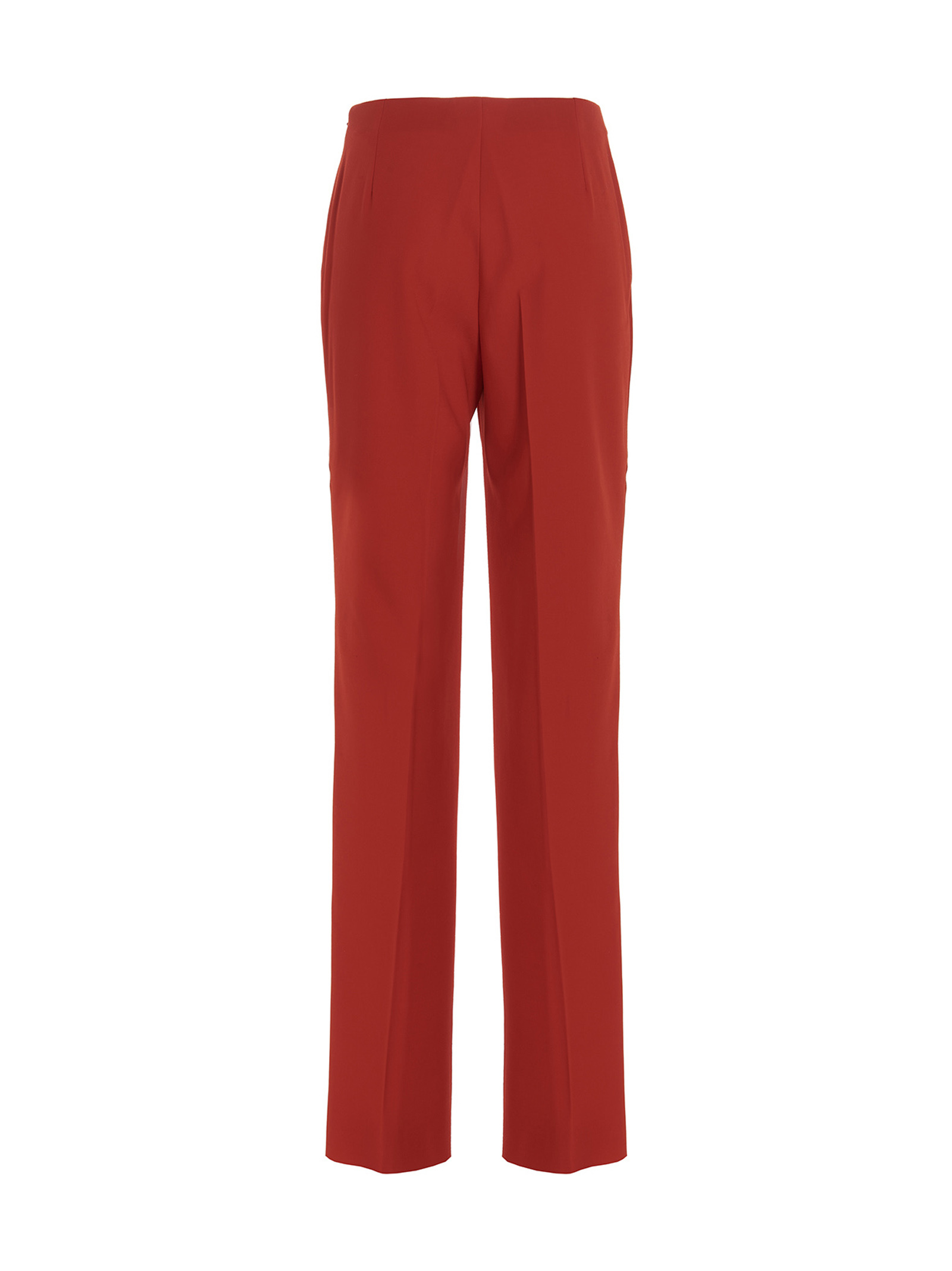 Shop Ferragamo Pleated Casual Pants In Red