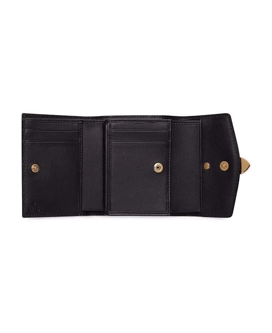 Gucci Sylvie Buckle Wallet In Black
