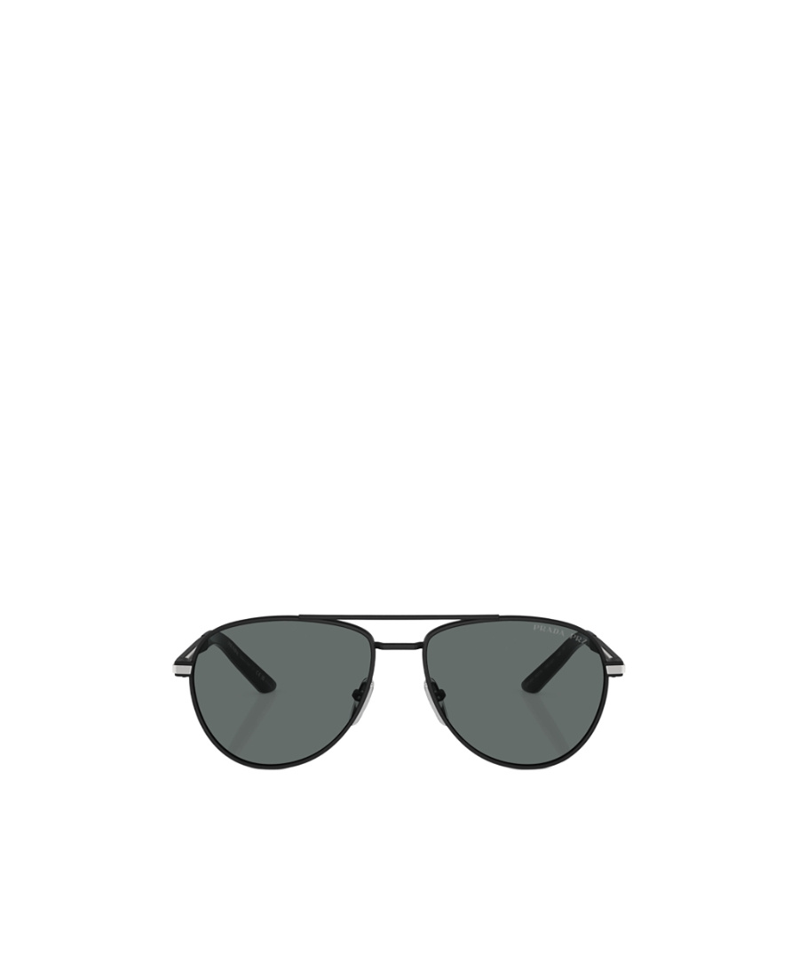 Prada Womens Black Pr A54s Pilot-frame Acetate Sunglasses In Gray