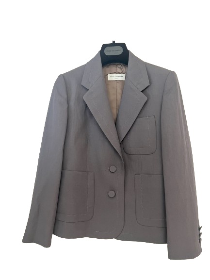 Dries Van Noten Single-breasted Blazer In Gray