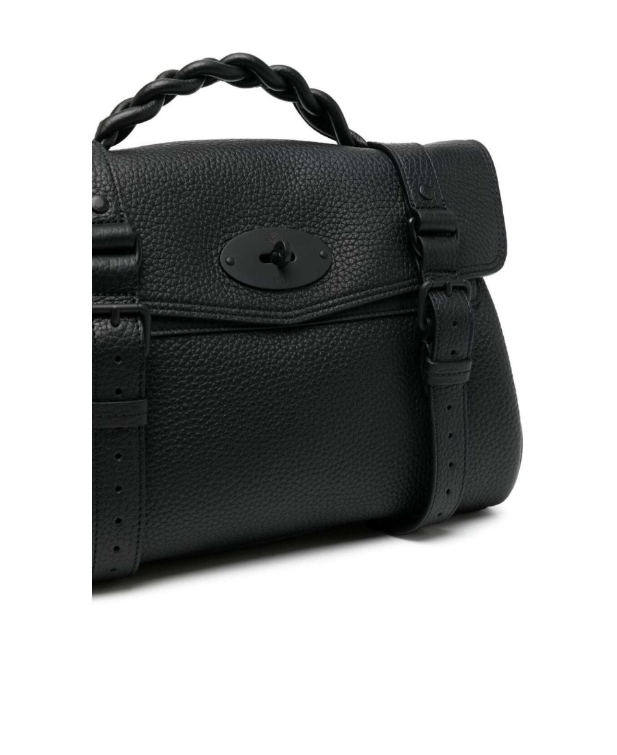Mulberry Alexa Heavy Grain Leather Top Handle Bag In Black