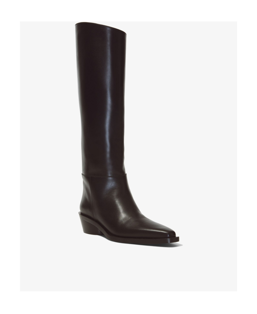 Proenza Schouler Bronco Leather Tall Boots In Black