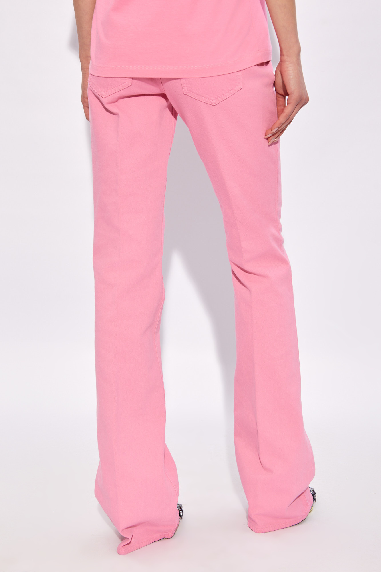 Dsquared2 Mid-rise Flared Jeans In Pink