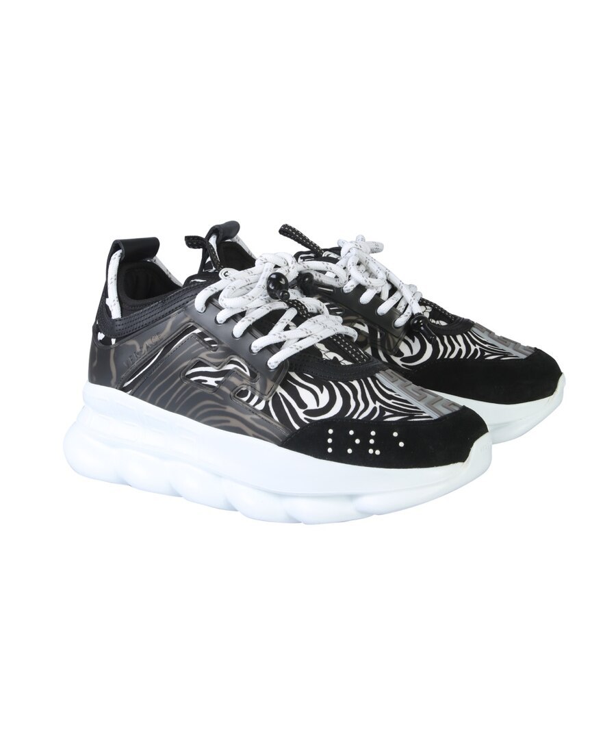 Versace Chain Reaction Shoes In White