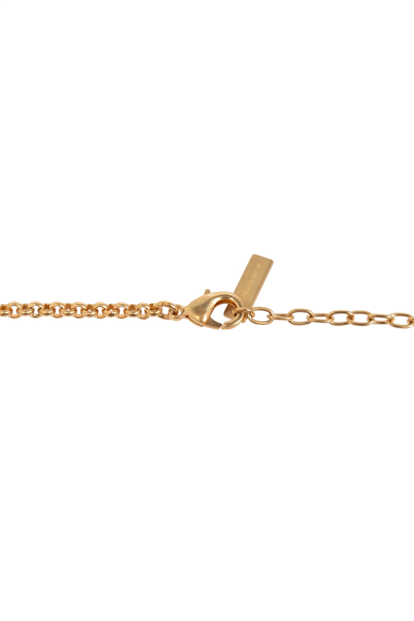Shop Moschino Goose-pendant Necklace In Yellow