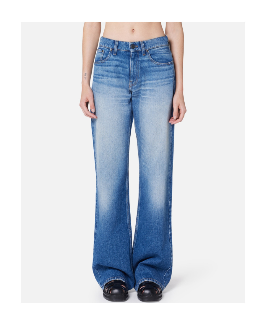 Ami Alexandre Mattiussi Flare Fit Denim Pants In Blue