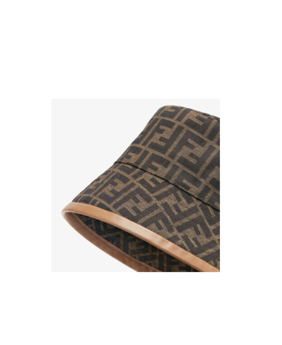 Fendi Ff Monogram Bucket Hat In Brown