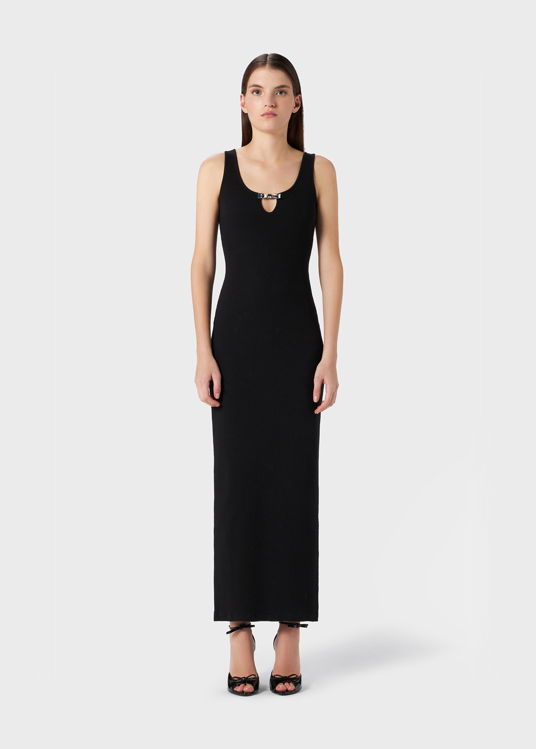 Blumarine Rib Dress In Black