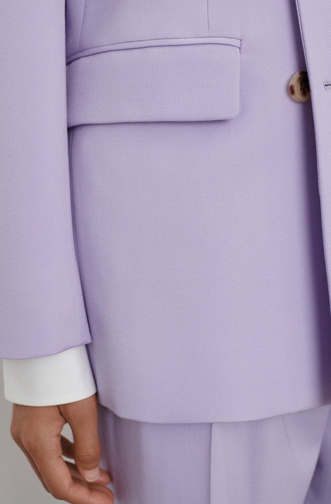 Wardrobe.nyc Double-breasted Suit Jacket In Purple
