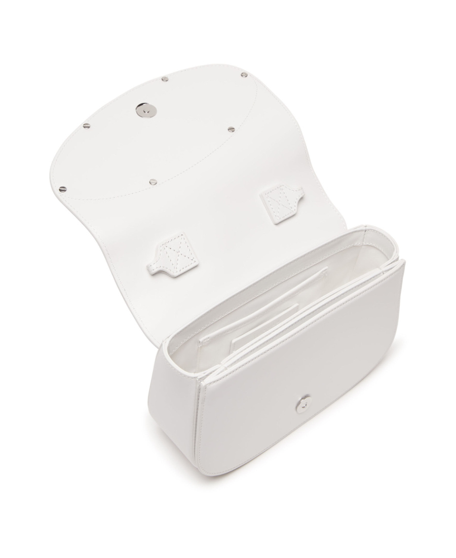 Diesel Medium 1dr Leather Shoulder Bag In White