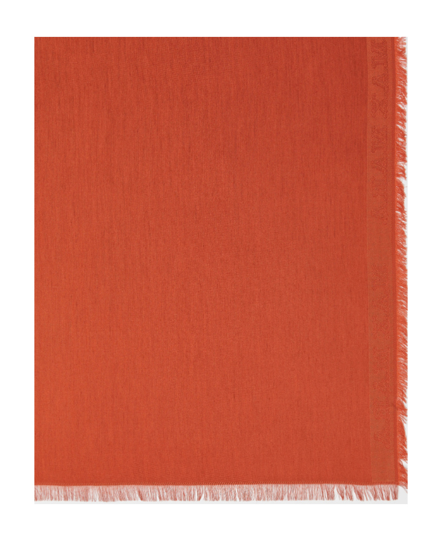 Max Mara Rayed-edge Silk-blend Scarf In Red