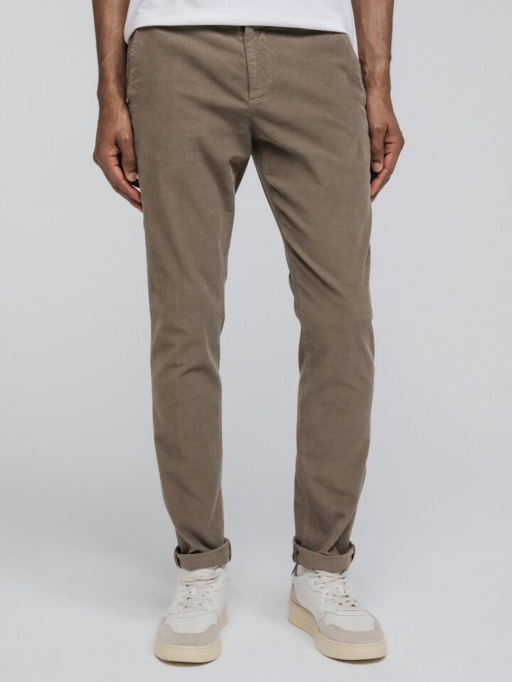 Dondup Belt Loop Belt Casual Pants In Brown